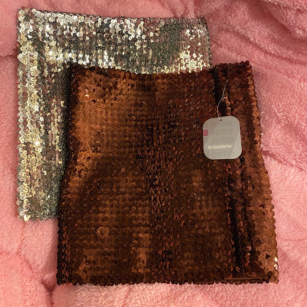 No Boundaries Strapless Sequin Tops